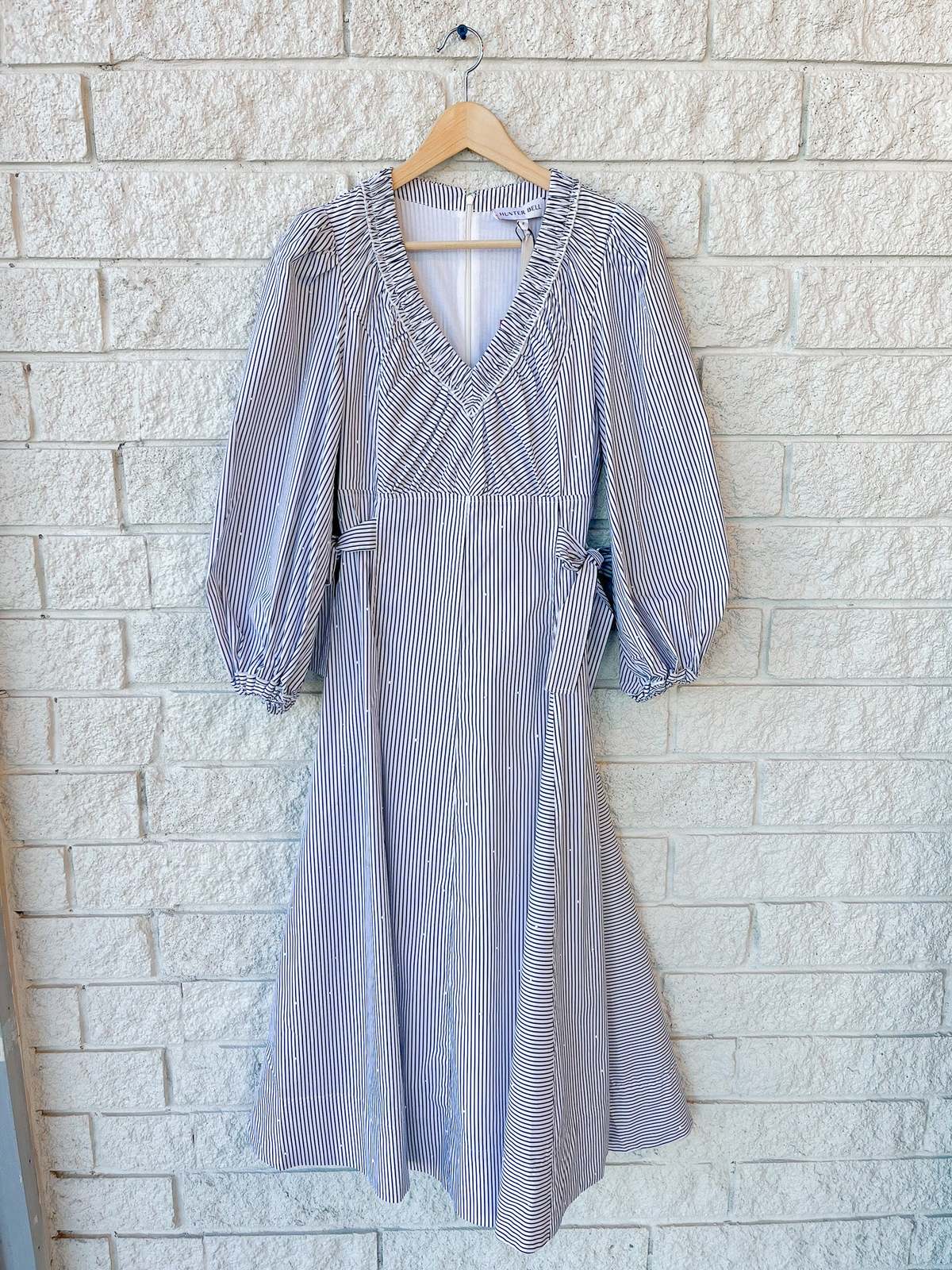 Hunter Bell Vera Dress - Embellished Croquet Stripe | Garmentory