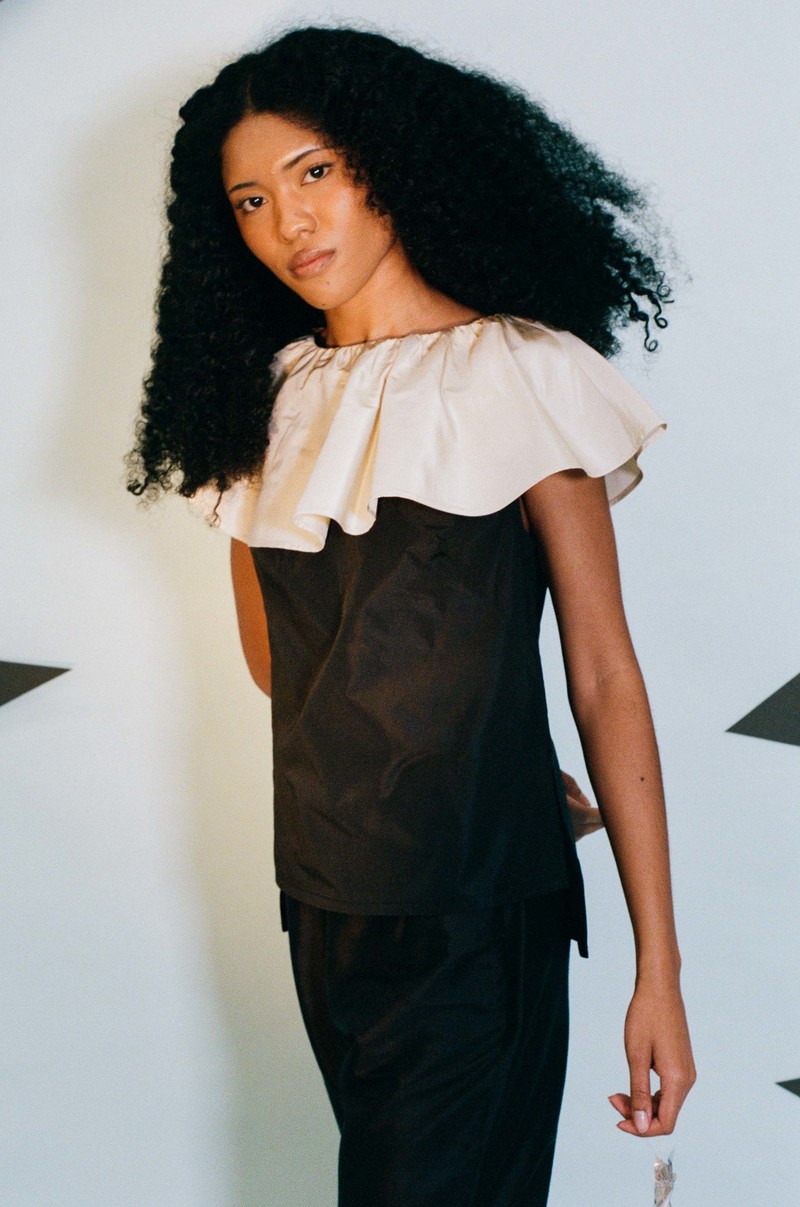 Chelsea Mak Maud Top - Champagne/Black