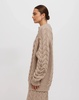 Brunette the Label Sophie Cable Knit Half Zip - Fawn - Thumbnail 2