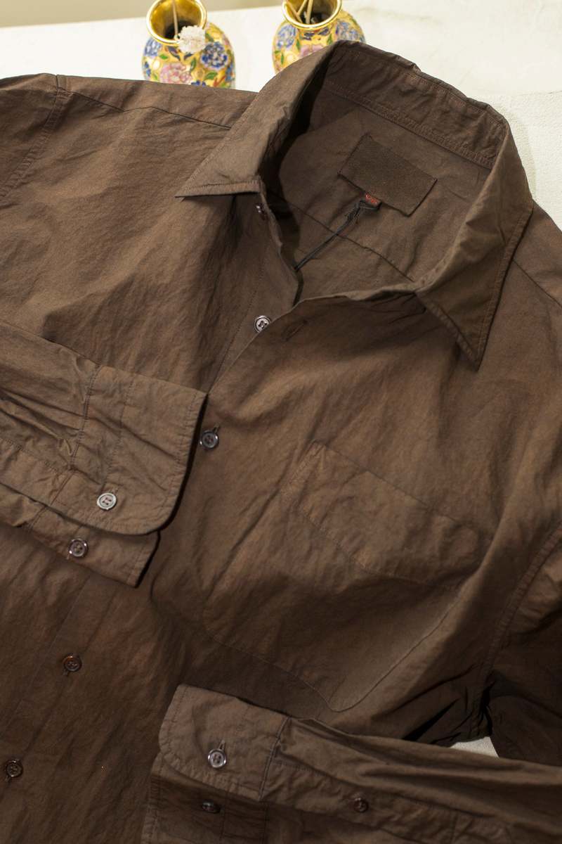 YOKO SAKAMOTO / WORK SHIRT 「brown」 サイズL YOKO SAKAMOTO ヨーコサカモト 「WORK SHIRT」- WEEKENDER SHOP