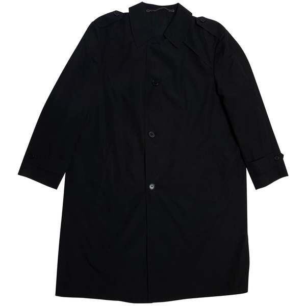 Sundazed Plain Weave Military Trench Coat - Black