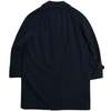 Respo Twill Weave Brushed Wool Lined Balmacaan Overcoat - Navy - Thumbnail 3