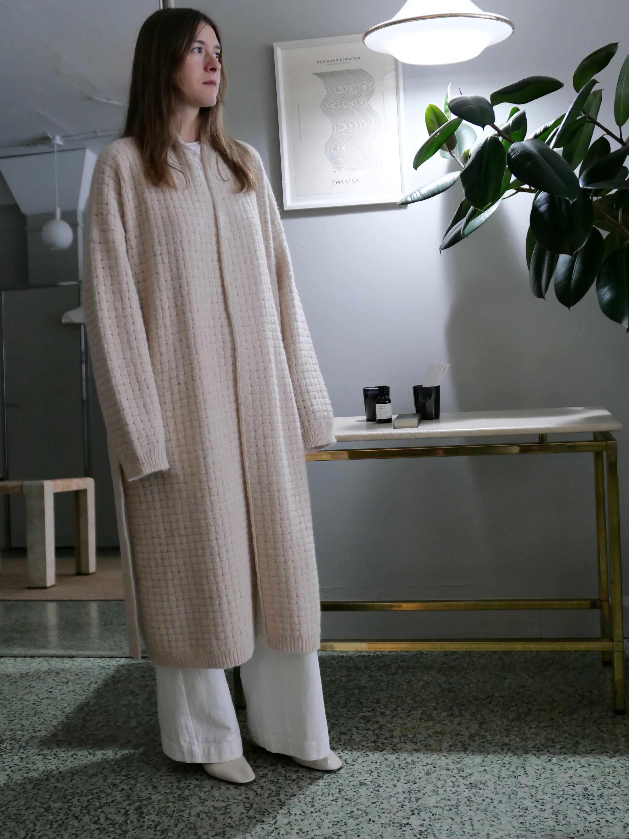 Lauren Manoogian Interlace Long Coat - Alabaster | Garmentory
