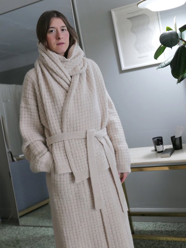 Lauren Manoogian Interlace Long Coat - Alabaster | Garmentory