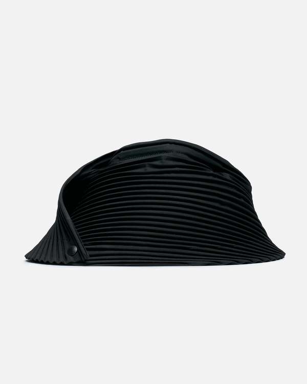帽子 super rare ISSEYMIYAKE Pleated hat Japan Homme Plisse Issey Miyake Unit Hat - Black | Garmentory