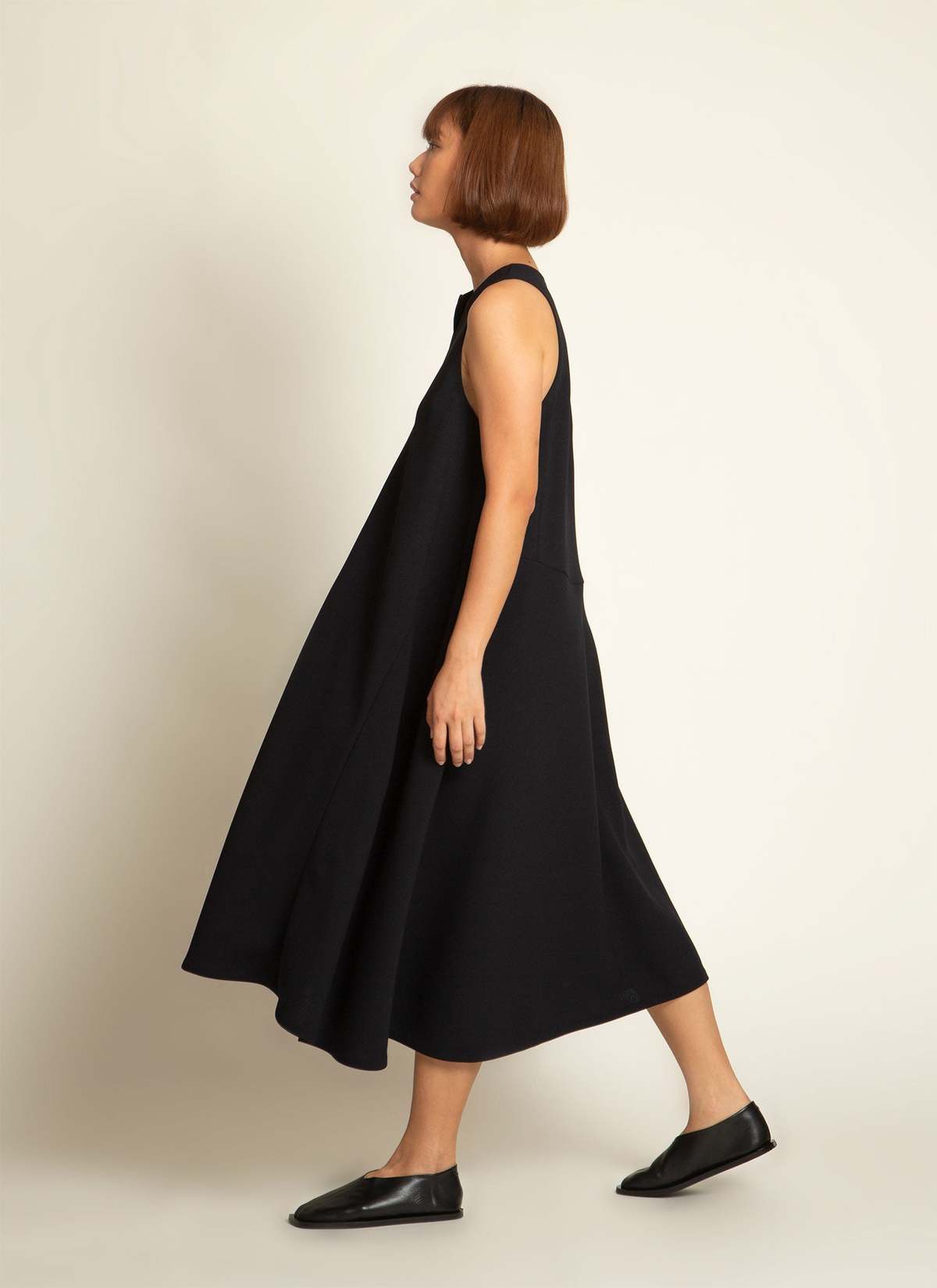 KAAREM Diagonal Xéo A-Line Pocket Dress - Black Blue - Image 7 of 13