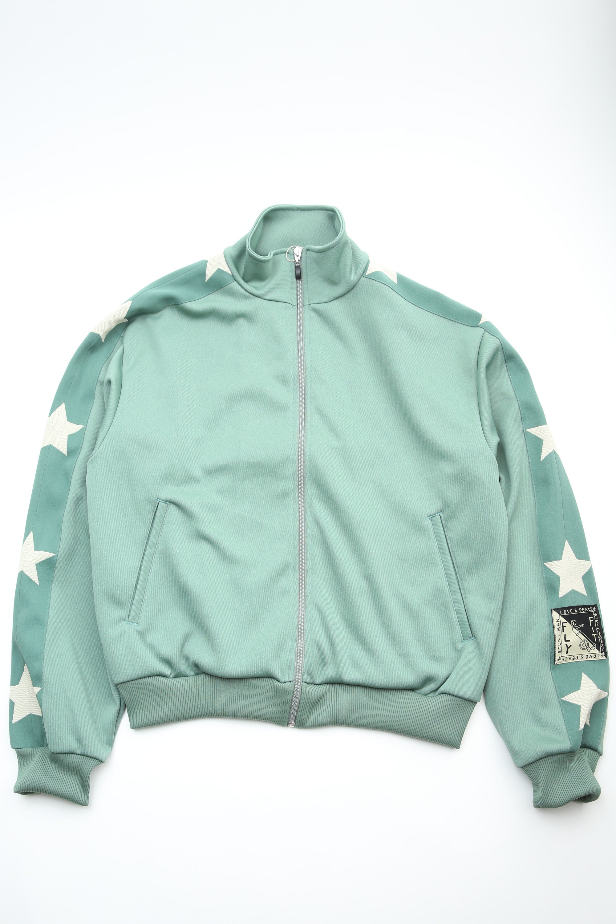 Kapital Smooth Jersey Standman & Woman Track Jacket - Light Green