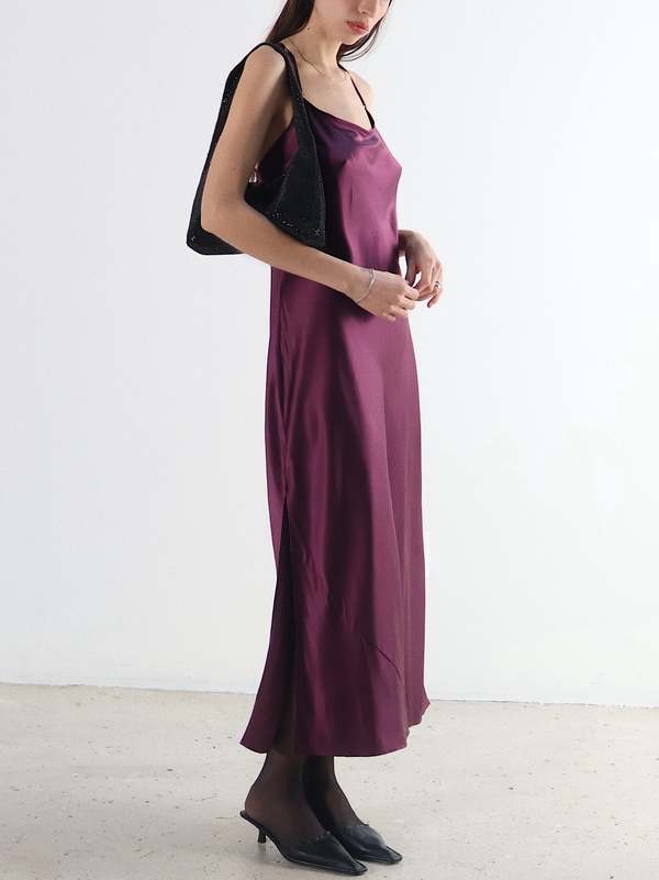 Vintage August Silk Slip Dress - Plum | Garmentory