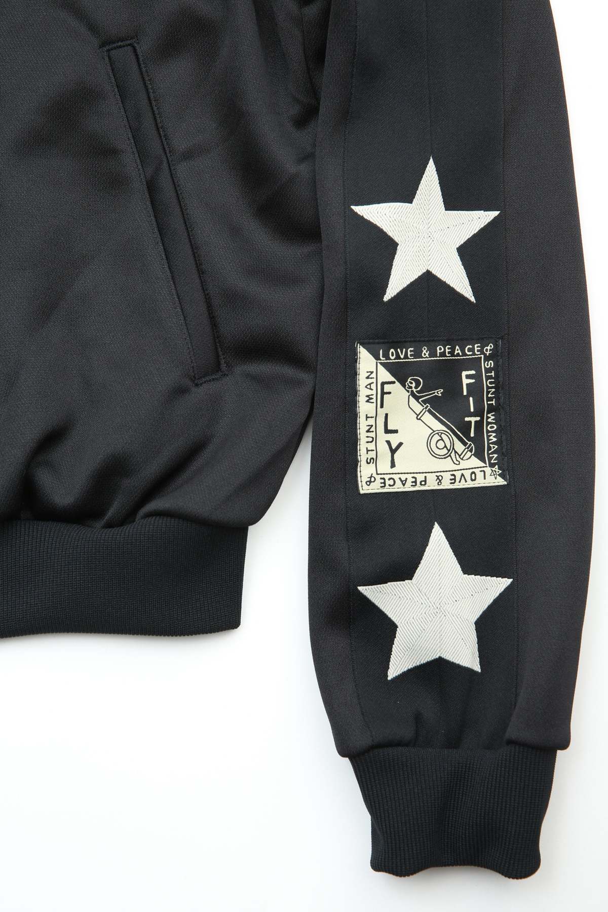 Kapital Smooth Jersey Standman & Woman Track Jacket - Black - Image 3 of 9