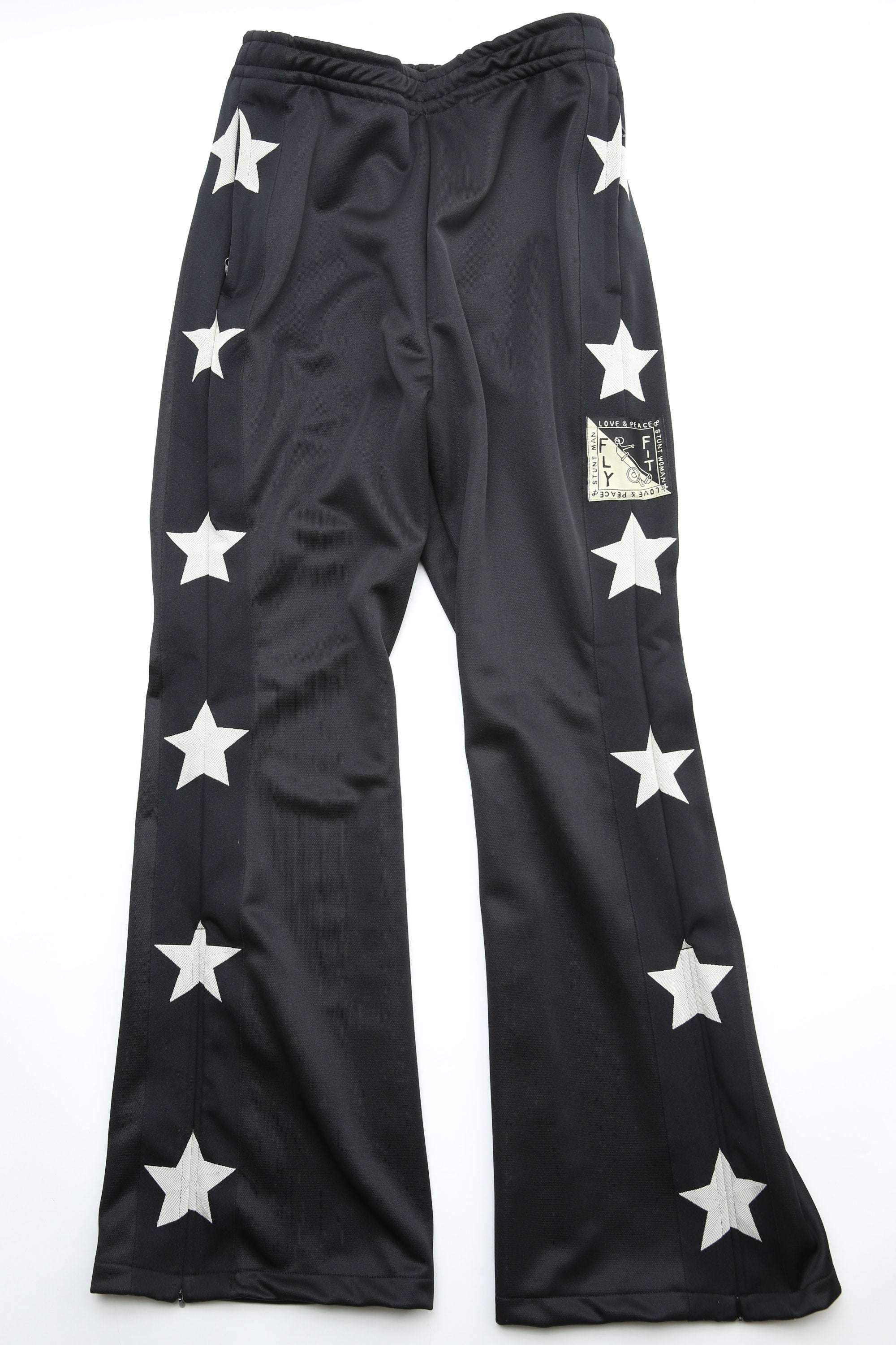 Kapital Smooth Jersey Stuntman & Woman Track Pants - Black 