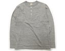 Warehouse & Co. Lot 5907 Long Sleeve Henley Neck - Heather Grey - Thumbnail 1