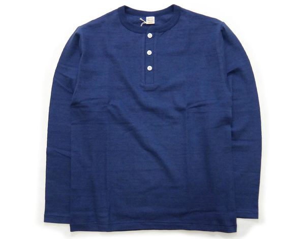 Warehouse & Co. Long Sleeve Henley Neck - Navy