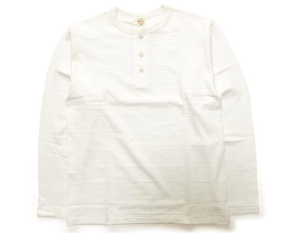 WAREHOUSE & CO.  Long Sleeve Henley Neck - Off White