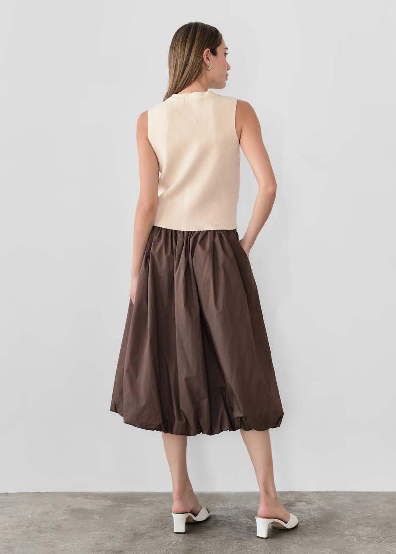 Blue Balloon Midi Skirt 17148