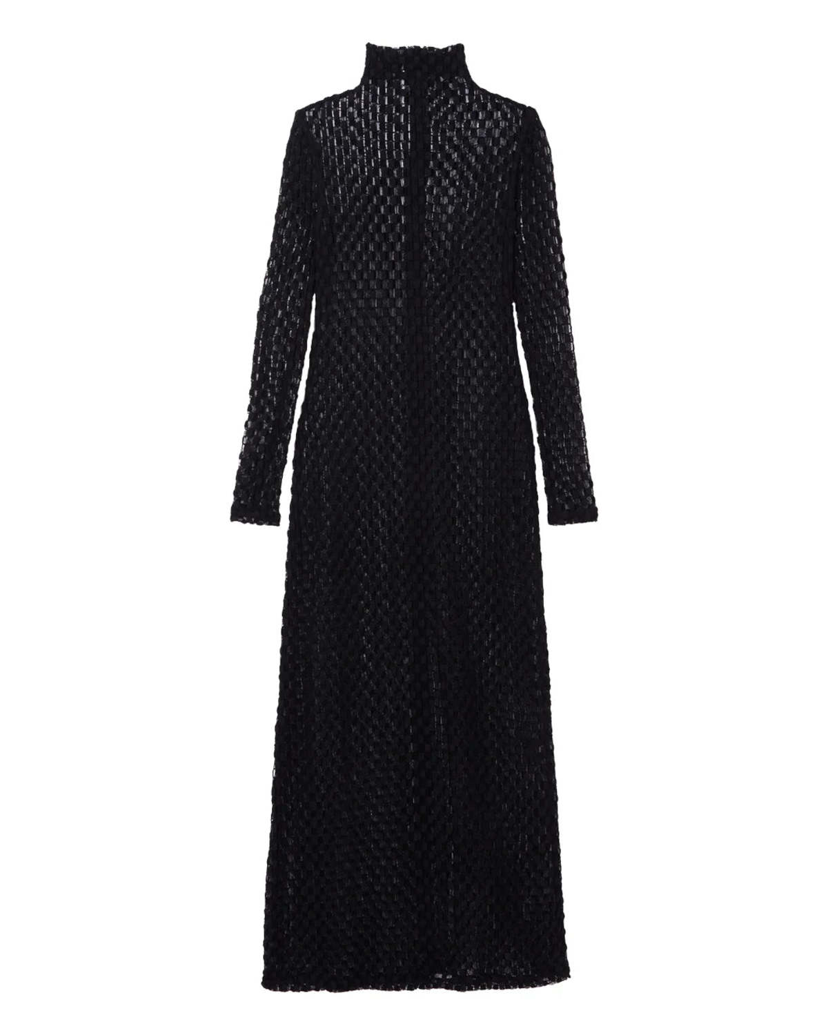 a line black maxi dress A line Halter Long Black Sequin Slit Prom Dress P1273 – PreppyDress main image 0