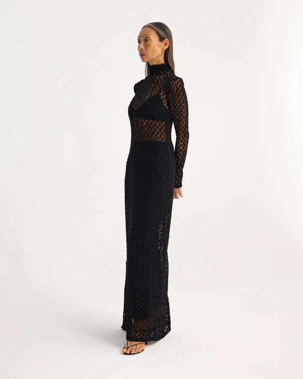 black lace turtleneck dress Polina Ivanova Atelier | Aurora main image 1