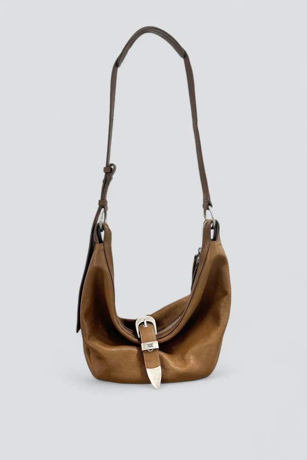 Marge Sherwood Vintage Washed Belted Hobo Medium Shoulder Bag - Camel Marge Sherwood Vintage Washed Belted Hobo Medium Shoulder Bag - Camel