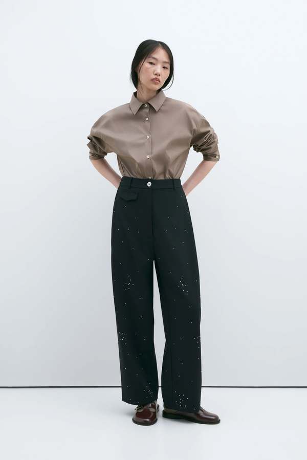 Cordera Embellished Tailoring Pants - Black