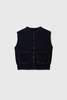 Cordera Merino Stitched Waistcoat - Navy - Thumbnail 5