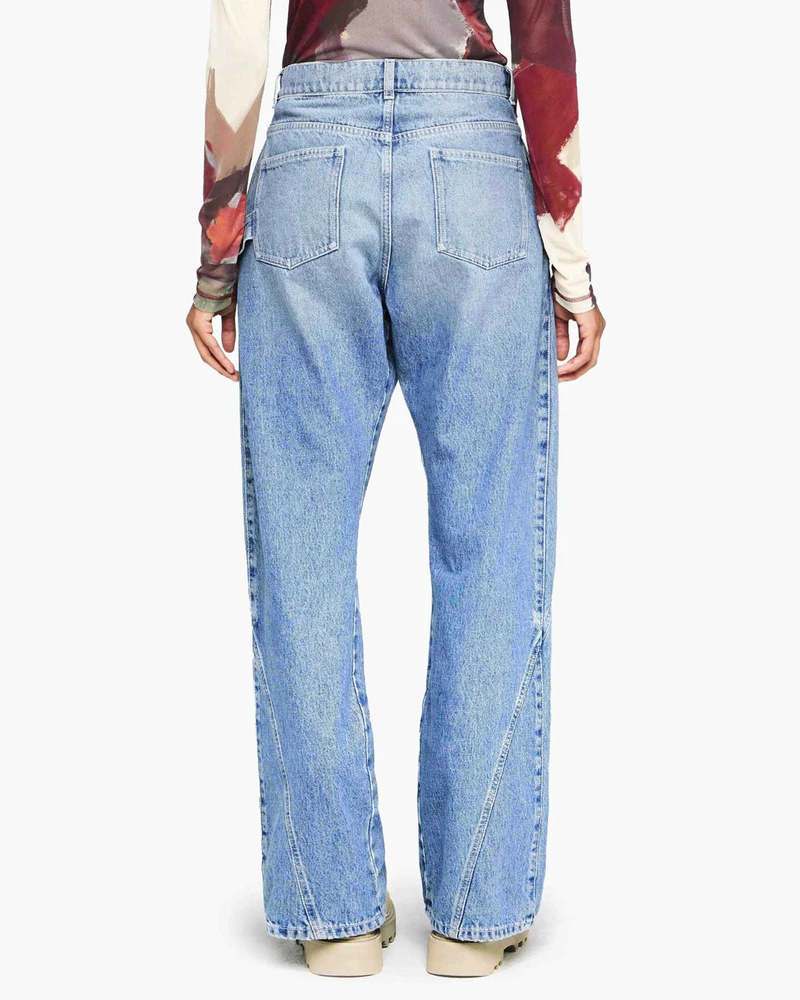 JW ANDERSON Twisted Workwear Denim Jeans - Light Wash Denim