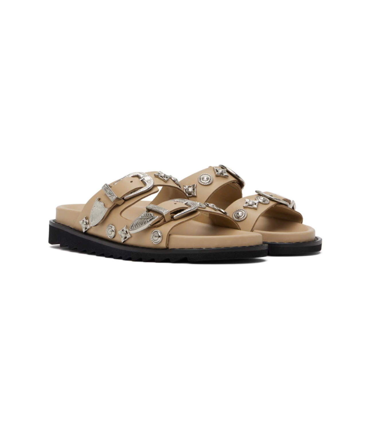 【TOGA PULLA】Leather Sandal Toga Pulla stud-embellished Leather Sandals | Black | FARFETCH