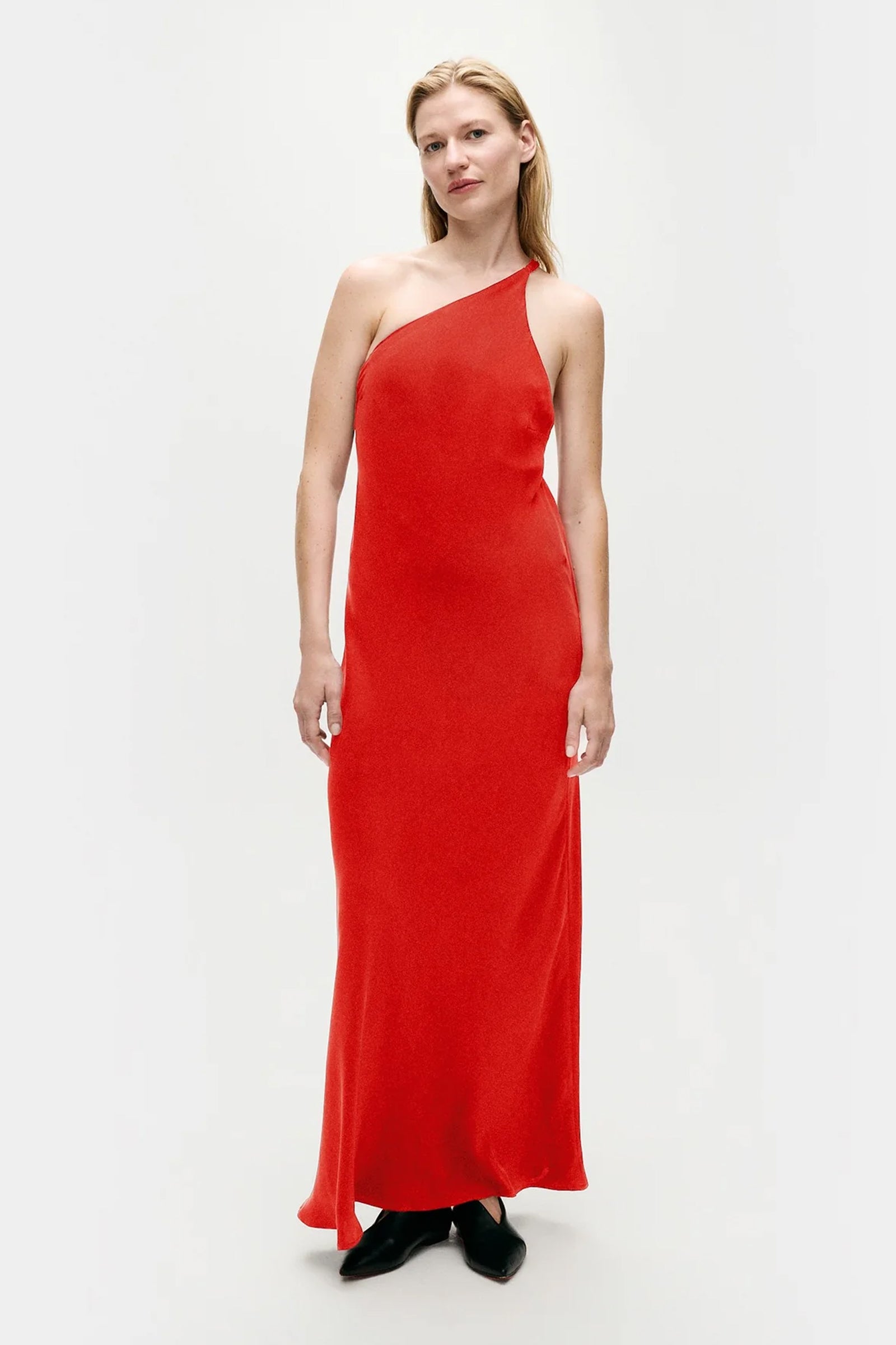 Silk Laundry Silk Slope Dress - Geranium | Garmentory