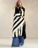 Cynthia Rowley Wool Cashmere Blanket Wrap - Black/White - Thumbnail 2