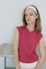 Muse the Label Clio Pintuck Tee - Berry - Thumbnail 4