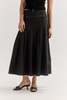 Muse the Label Greta Pleat Skirt - Black - Thumbnail 3