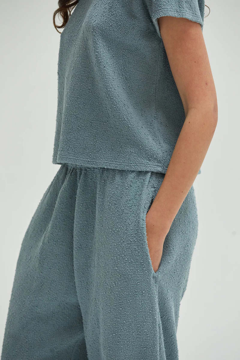 Asher Agnes Boucle Sweatpants - Ocean