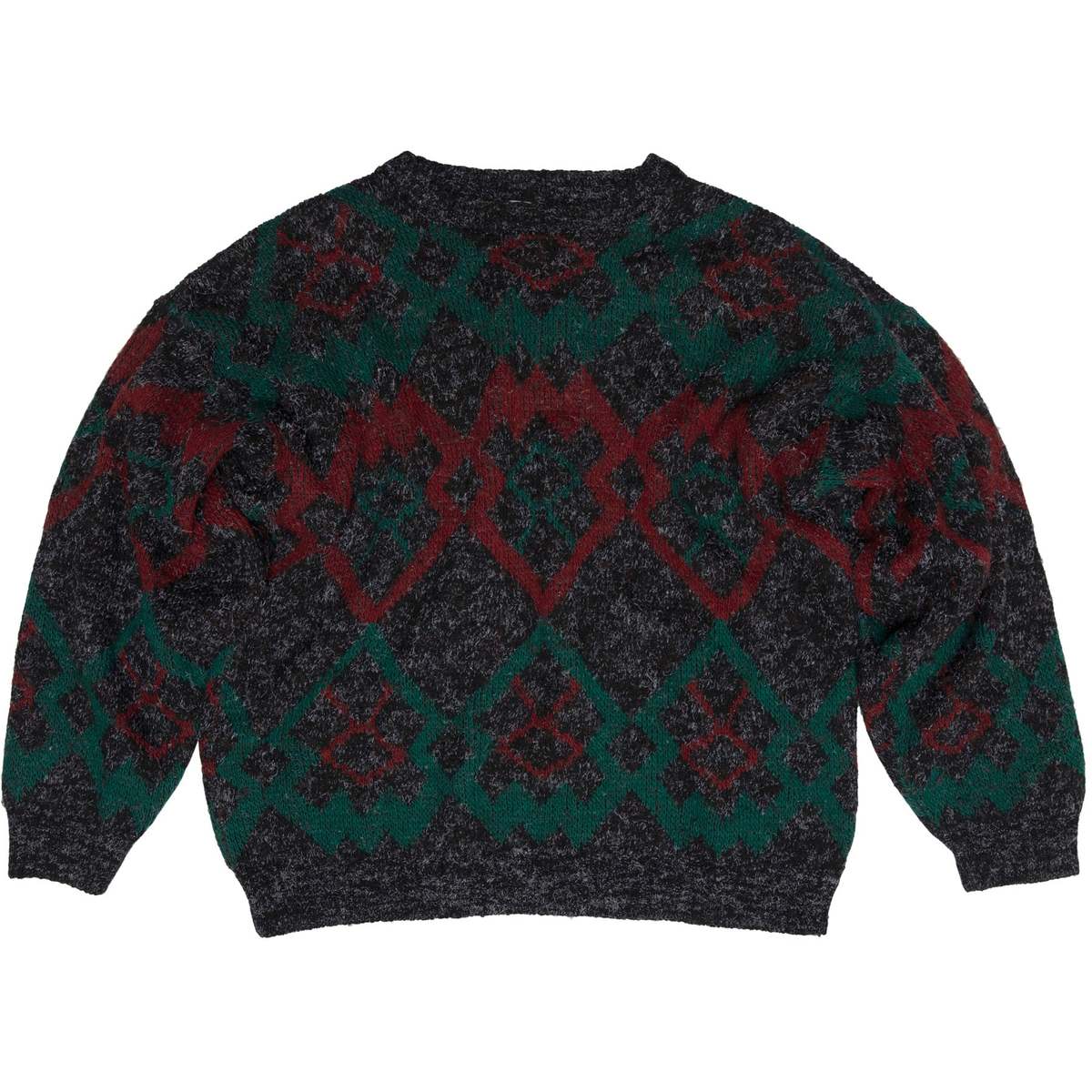 Bruno Altonelli Folk Art Jacquard Stockinette Brushed Wool Blend Jumper - Emerald - Image 1 of 4