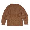 Sundazed Basketweave Stitch Yak Wool Raglan Pullover - Cinnamon - Thumbnail 1