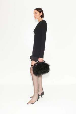 otto knit poplin combo dress SIMONMILLER Otto Knit Poplin Combo Mini Dress