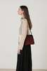 Vintage Suede Purse - Burgundy - Thumbnail 10