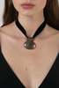 Vintage Modernist Pendant Necklace - Sterling Silver/Black - Thumbnail 2