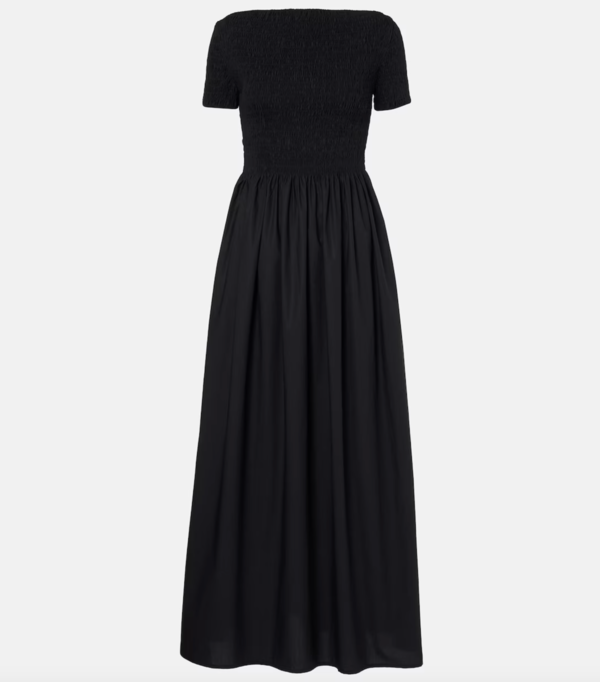 white christmas dresses Makes Perfect Sense Black Cotton Embroidered Maxi Dress main image 0