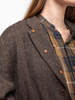 ICHI ANTIQUITES Wool Herringbone Coat - Brown - Thumbnail 2