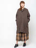 ICHI ANTIQUITES Wool Herringbone Coat - Brown - Thumbnail 3