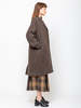 ICHI ANTIQUITES Wool Herringbone Coat - Brown - Thumbnail 5