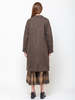ICHI ANTIQUITES Wool Herringbone Coat - Brown - Thumbnail 6