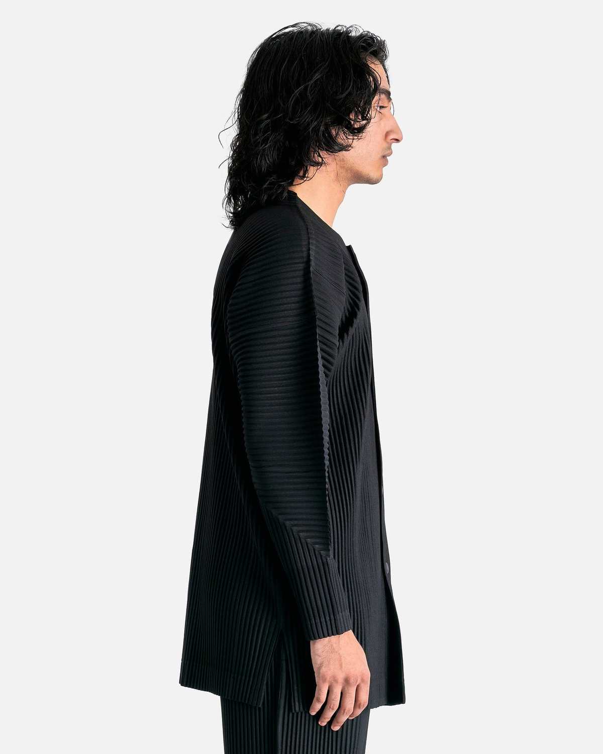 Issey Miyake Homme Plissé MC October Pleated Cardigan - Black