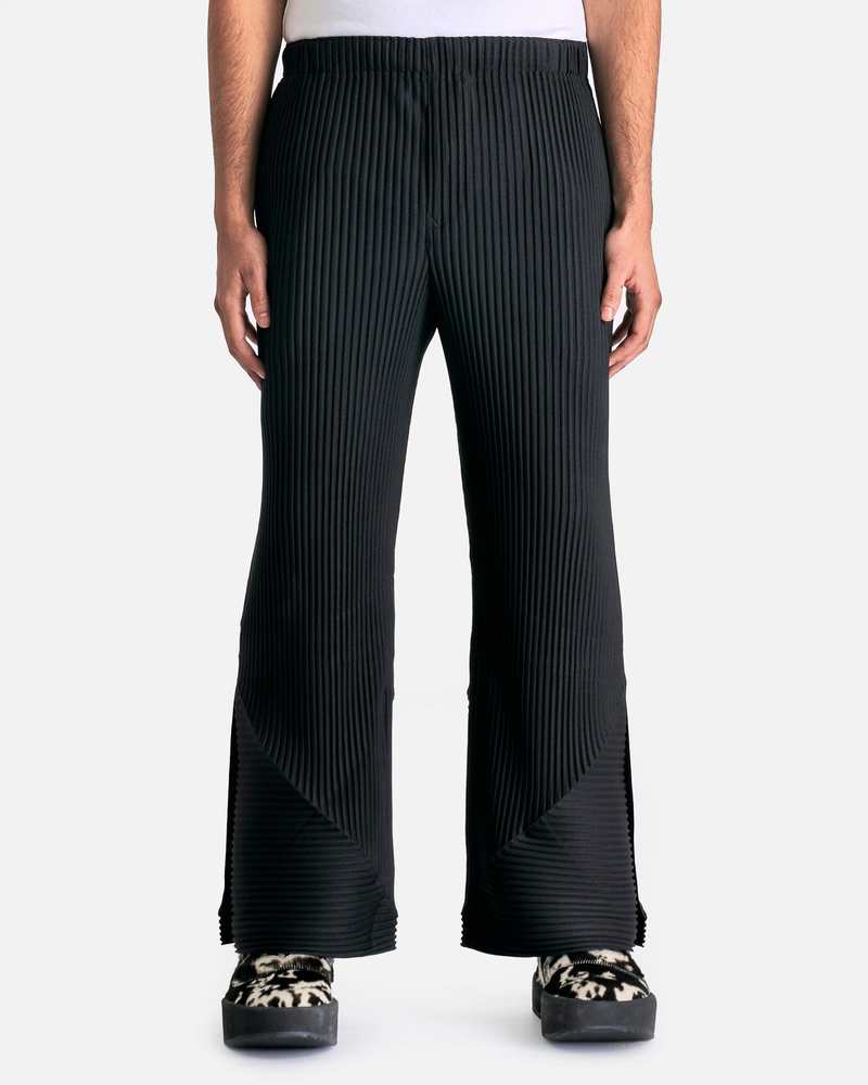Issey Miyake Homme Plissé Pleated Bottoms 2 Trousers - Black