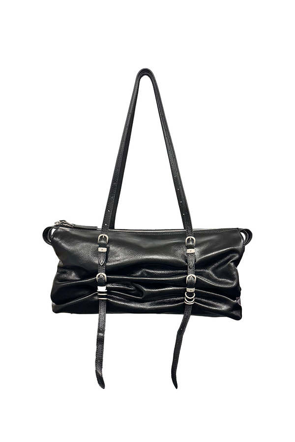 ★MARGE SHERWOOD★ LOG BAG black crinkle 8809838644828 Black Log Medium Bag by MARGESHERWOOD on Sale