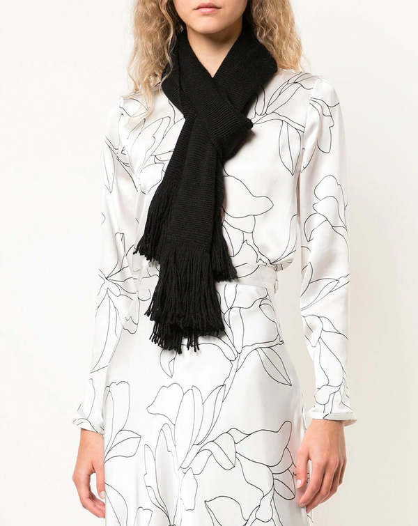 VOZ Solid Fringe Scarf