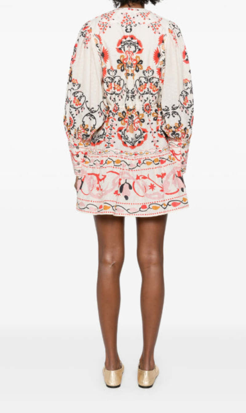 farm rio cashew mini dress Farm Rio Cashew Printed Mini Dress - XS