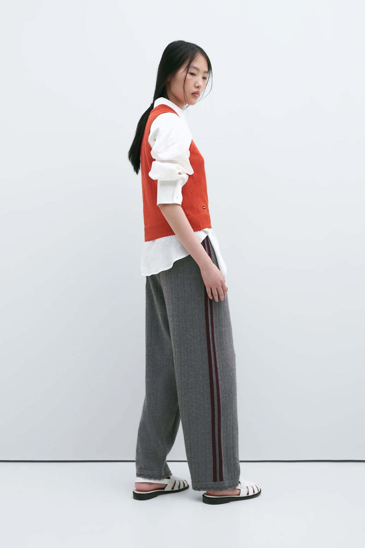 Cordera Merino Pointelle Pants - Grey - Image 1 of 4