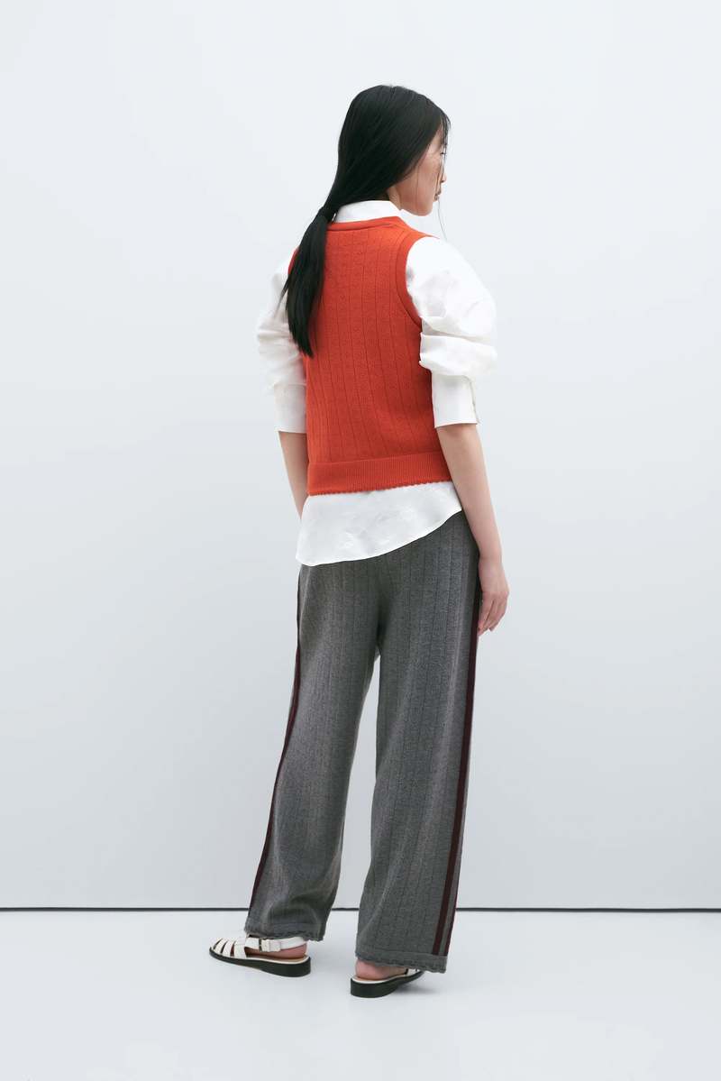 Cordera Merino Pointelle Pants - Grey