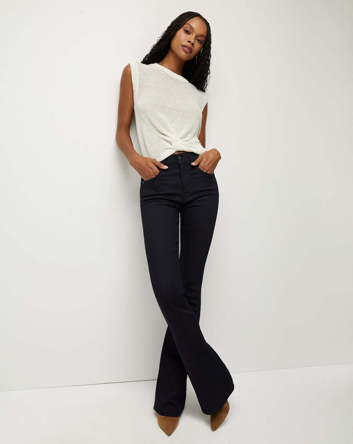 Veronica Beard Beverly Skinny-Flare Jean - Indigo - Image 3 of 5