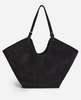 Flattered Dahlia Tote Bag - Black Suede - Thumbnail 2