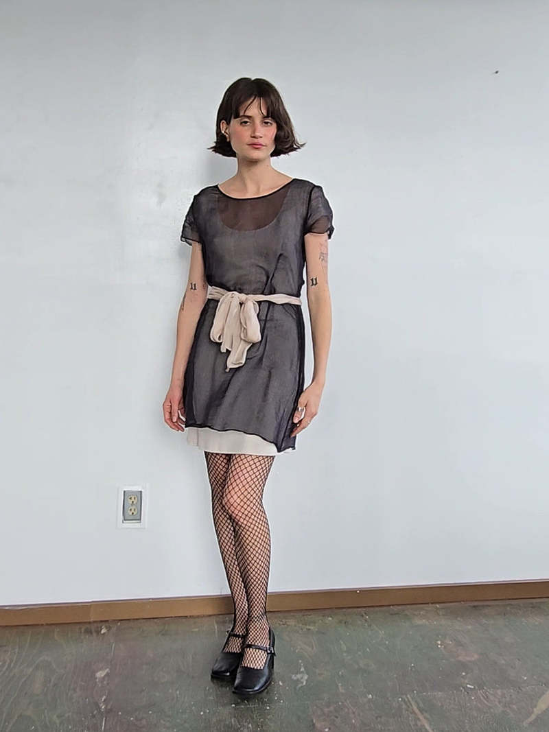 Vintage Layered Silk Organza Dress